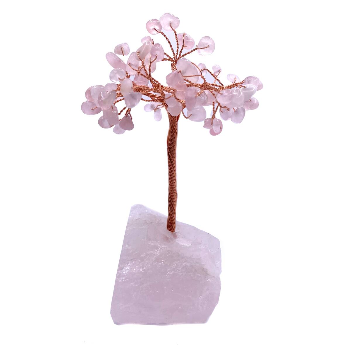 Sertifikalı Hakiki Orijinal Doğal Taş Pembe Kuvars Ağaç - Alt Kısmı Pembe Kuvars - 2