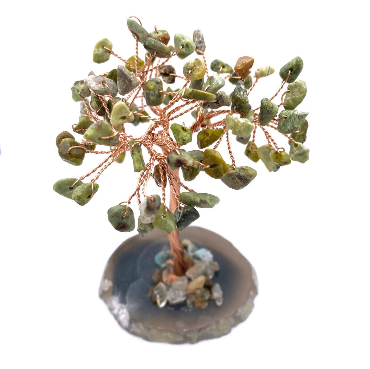 Sertifikalı Hakiki Orijinal Doğal Taş Yeşim Ağaç - Alt Kısmı Akik - 3