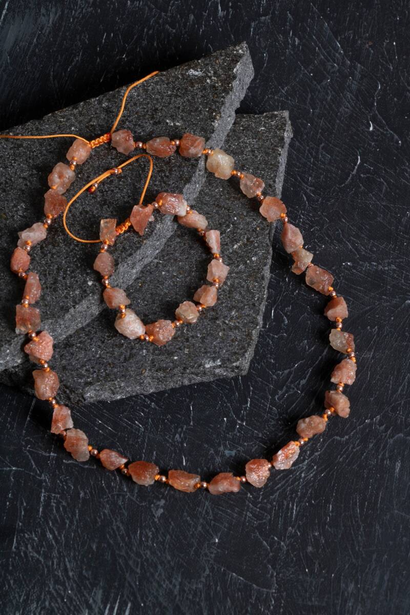 Sertifikalı Ham Güneş Taşı Doğaltaş Takım - 1