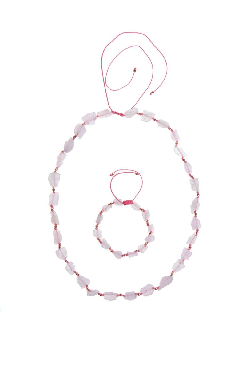 Sertifikalı Ham Pembe Kuvars Doğaltaş Takım - 5