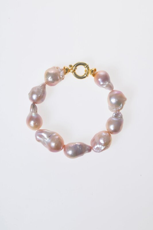 Sertifikalı İnci Gümüş Kapama Doğal Taş Bileklik (SK:375) - 5