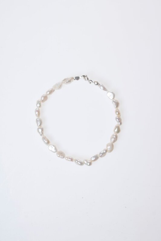 Sertifikalı İnci Gümüş Kapama Doğal Taş Bileklik (SK:390) - 5