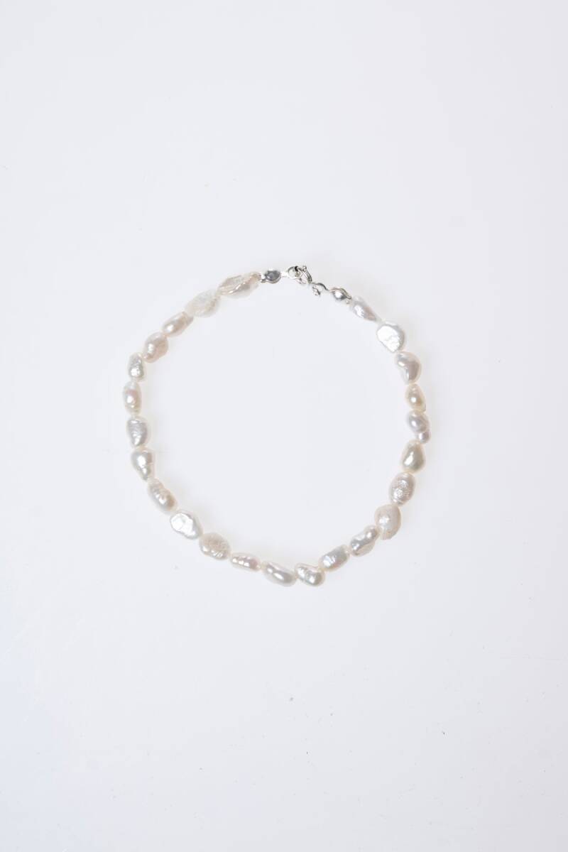 Sertifikalı İnci Gümüş Kapama Doğal Taş Bileklik (SK:390) - 5