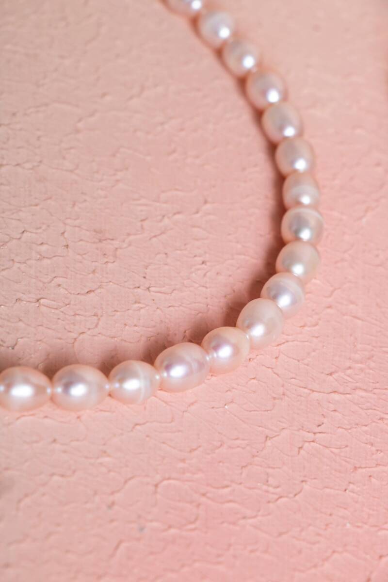 Sertifikalı İnci Gümüş Kapama Doğal Taş Kolye (SK:048) - 5