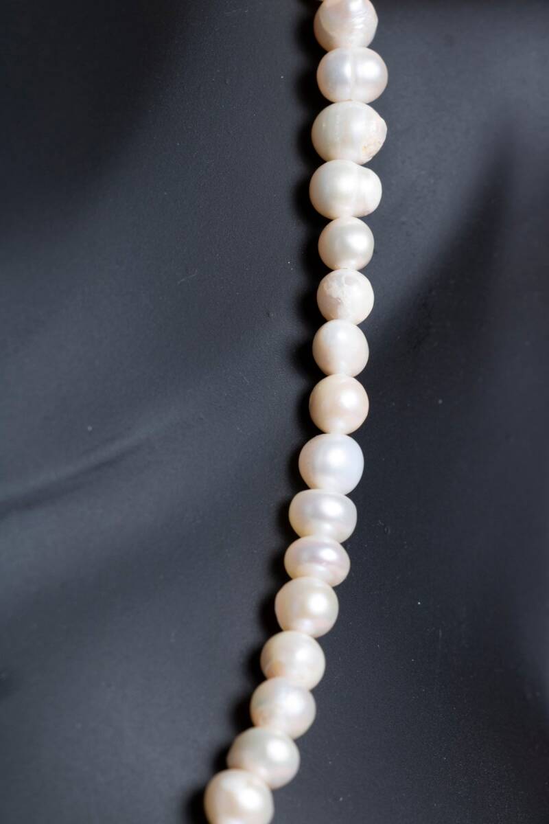 Sertifikalı İnci Gümüş Kapama Doğal Taş Kolye (SK:049) - 4