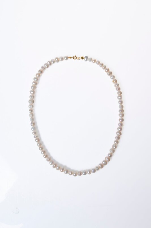 Sertifikalı İnci Gümüş Kapama Doğal Taş Kolye (SK:049) - 6