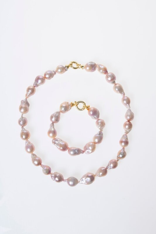 Sertifikalı İnci Gümüş Kapama Doğal Taş Set (SK:373) - 5