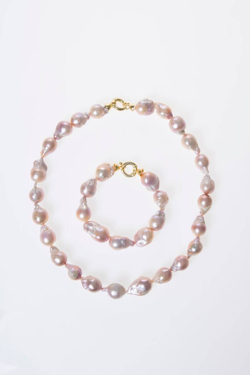 Sertifikalı İnci Gümüş Kapama Doğal Taş Set (SK:373) - 5