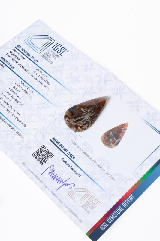 Sertifikalı Kahve Akik Kabaşon (S.K:326) - Doğal Taş