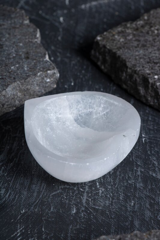 Sertifikalı Kalp Selenit Tabak - 3