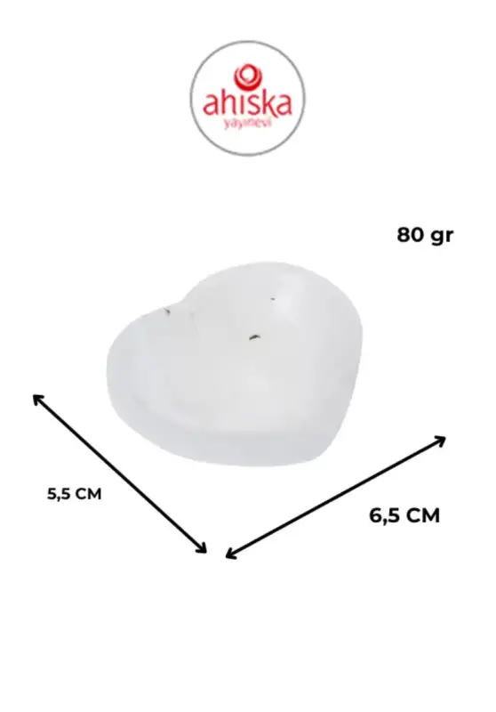 Sertifikalı Kalp Selenit Tabak - 6