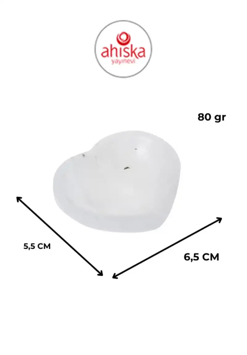 Sertifikalı Kalp Selenit Tabak - 6