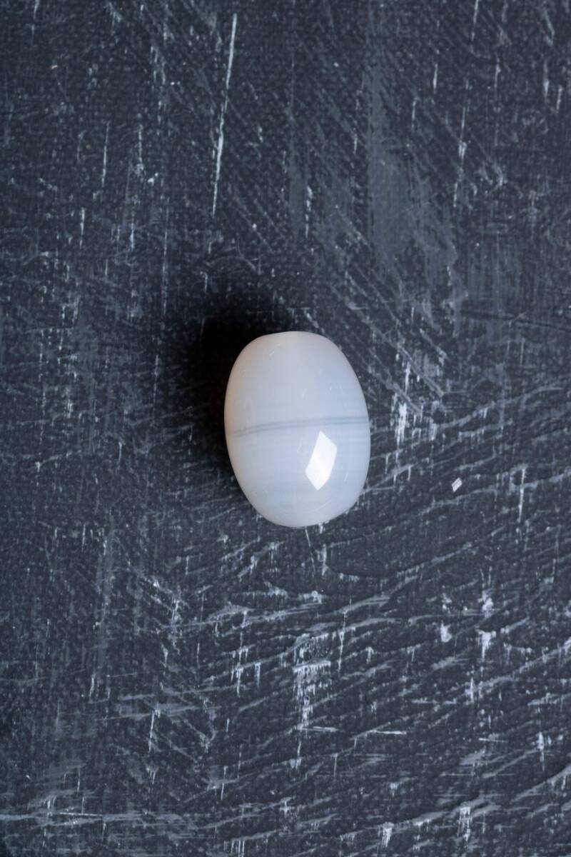 Sertifikalı Kalsedon Doğal Taş Tımbıl El Taşı (SK:148) - 2