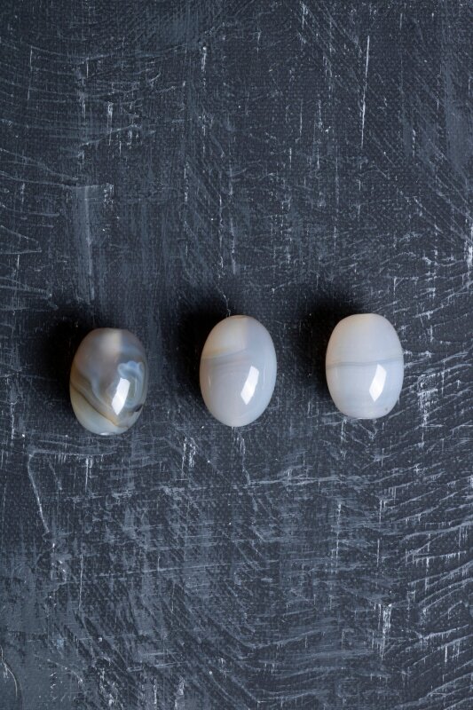 Sertifikalı Kalsedon Doğal Taş Tımbıl El Taşı (SK:148) - 3