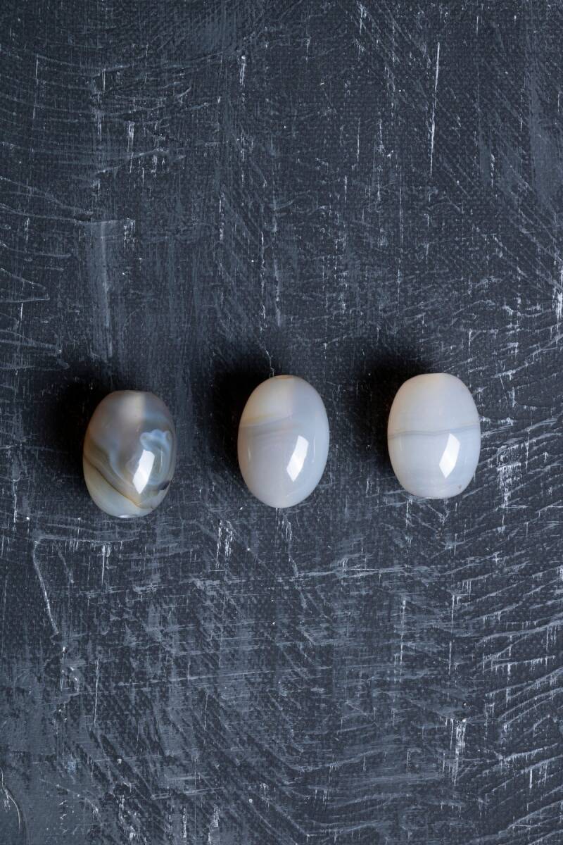 Sertifikalı Kalsedon Doğal Taş Tımbıl El Taşı (SK:148) - 3