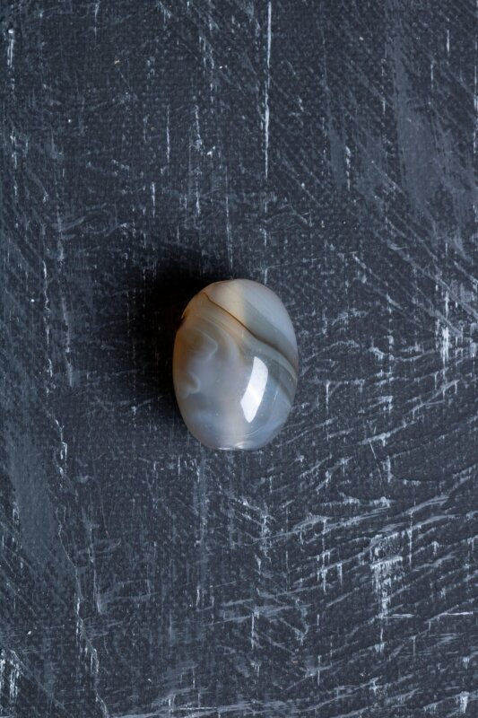 Sertifikalı Kalsedon Doğal Taş Tımbıl El Taşı (SK:148) - 5