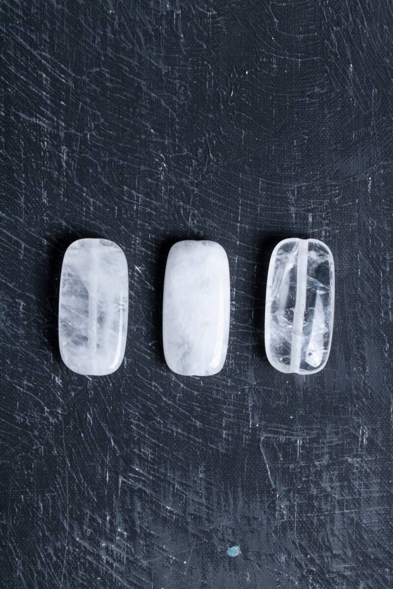 Sertifikalı Kristal Kuvars Doğal Taş Tımbıl El Taşı (SK:140) - 3