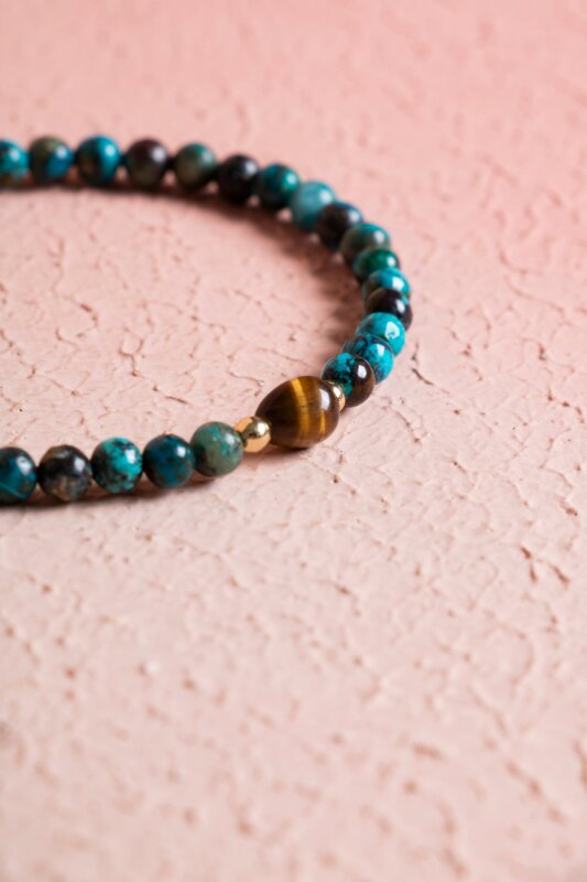 Sertifikalı Krizokol, Kaplan Gözü Gümüş Kapama Doğal Taş Bileklik (SK:063) - 3