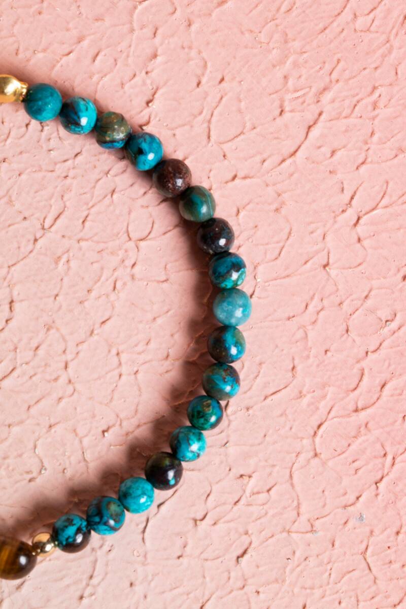 Sertifikalı Krizokol, Kaplan Gözü Gümüş Kapama Doğal Taş Bileklik (SK:063) - 4