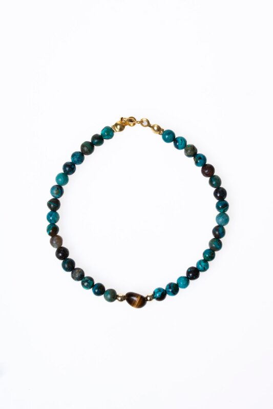 Sertifikalı Krizokol, Kaplan Gözü Gümüş Kapama Doğal Taş Bileklik (SK:063) - 6