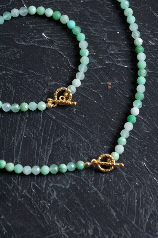 Sertifikalı Krizopras Altın Kaplama Gümüş Aparat Doğal Taş Set - 4