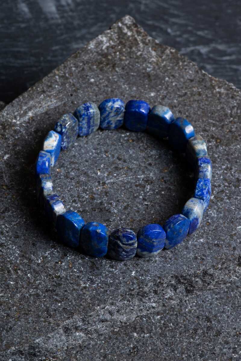 Sertifikalı Lapis Lazuli Geniş Kesim Doğal Taş Bileklik