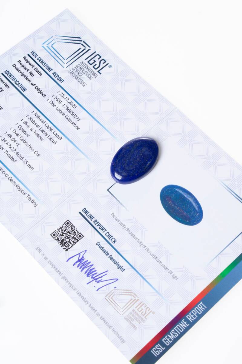 Sertifikalı Lapis Lazuli Kabaşon (S.K:317) - 1