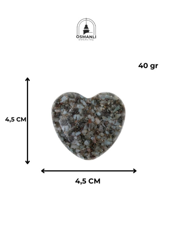 Sertifikalı Larimar Kalp - 6