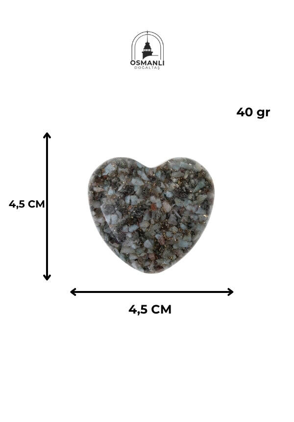 Sertifikalı Larimar Kalp - 6