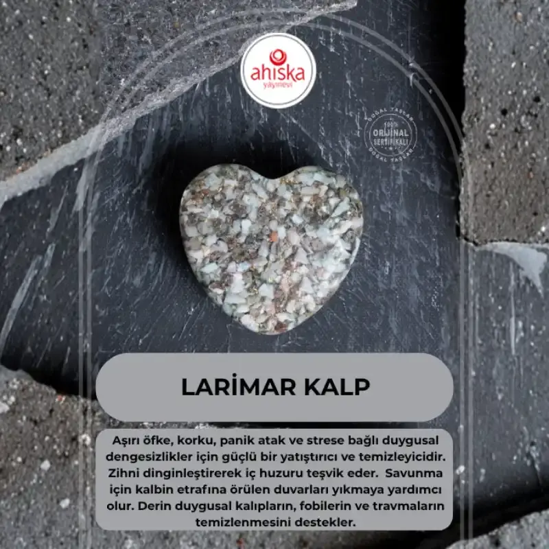 Sertifikalı Larimar Kalp - 1