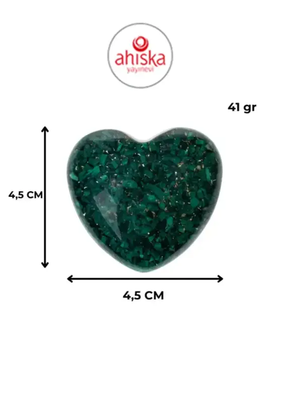 Sertifikalı Malahit Kalp - 6