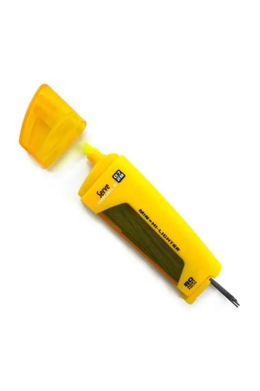 Serve Double Min Sarı Fosforlu Kalem 0.7mm 2B Uç Tüplü - Serve