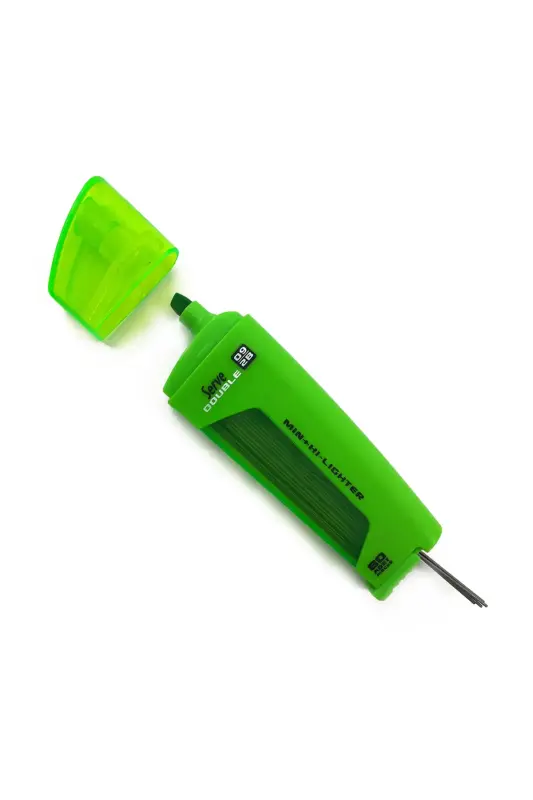 Serve Double Min Yeşil Fosforlu Kalem 0.9mm 2B Uç Tüplü - Serve