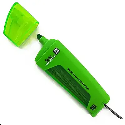 Serve Double Min Yeşil Fosforlu Kalem 0.9mm 2B Uç Tüplü - 2