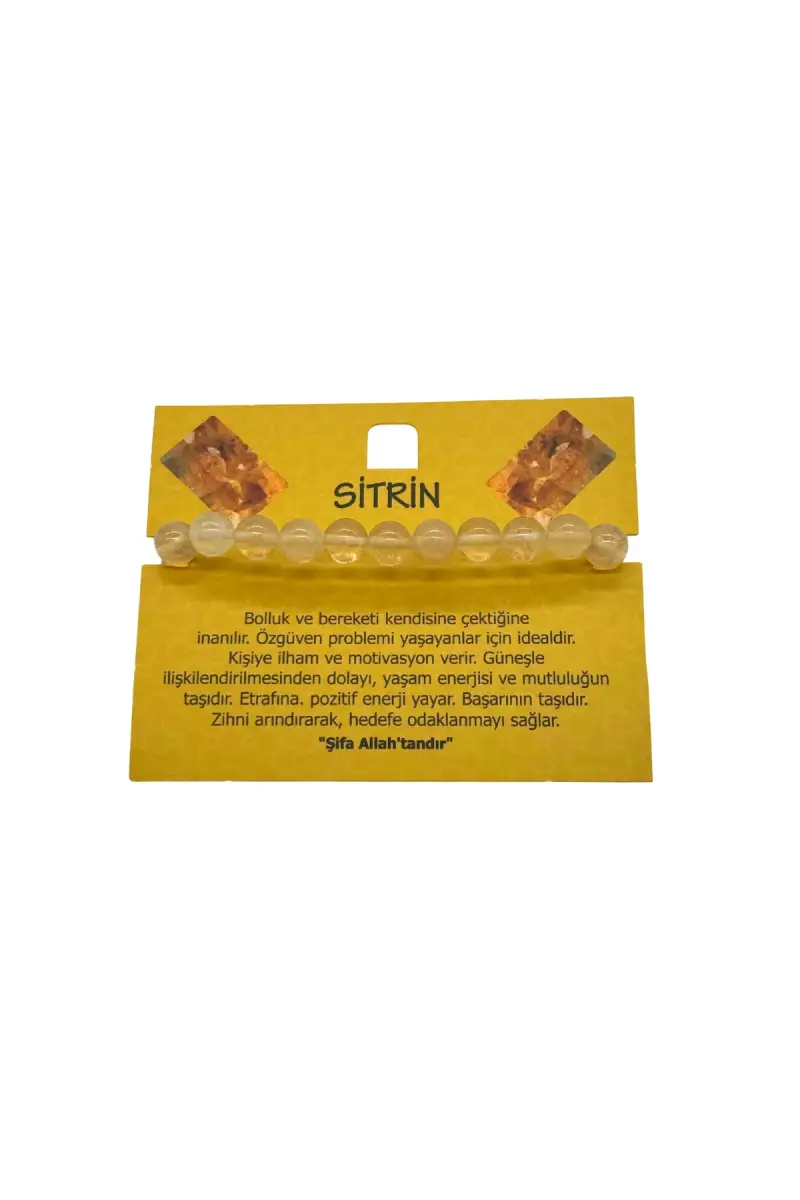 Sitrin Doğal Taş Bileklik - 1