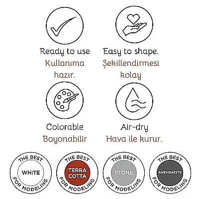 Smarta Bold Kil Hamuru Beyaz 500 gr - 4