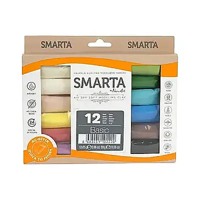 Smarta Hava Ile Kuruyan Modelleme Hamuru Seti 12 Renk - 1