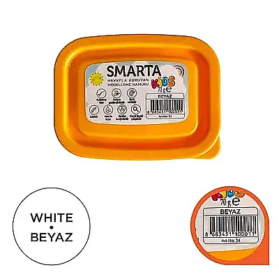 Smarta Kids Modelleme Hamuru 70 gr Beyaz - 2
