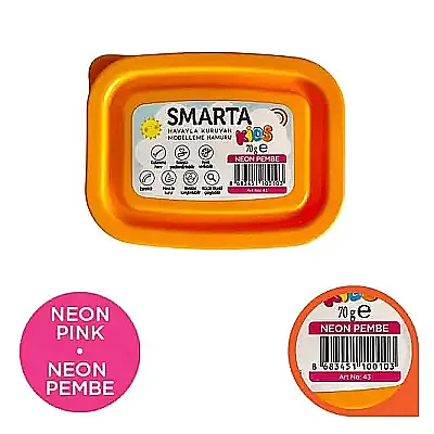 Smarta Kids Modelleme Hamuru 70 gr Neon Pembe - 2