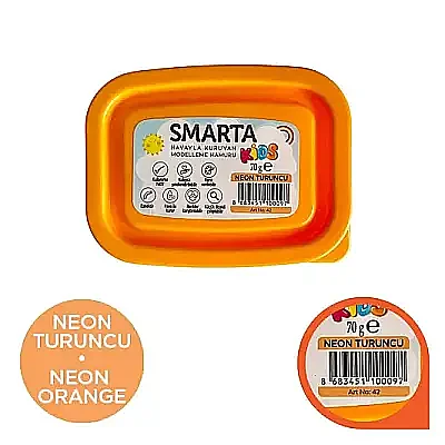Smarta Kids Modelleme Hamuru 70 gr Neon Turuncu - 3