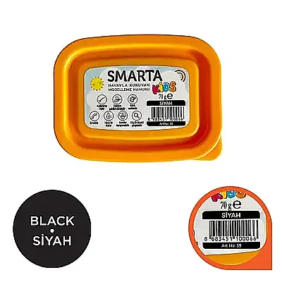 Smarta Kids Modelleme Hamuru 70 gr Siyah - 2