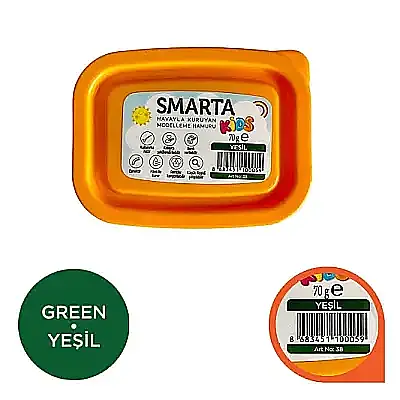 Smarta Kids Modelleme Hamuru 70 gr Yeşil - 1