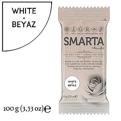 Smarta Modelleme Hamuru 100 Gr Beyaz Renk - 4