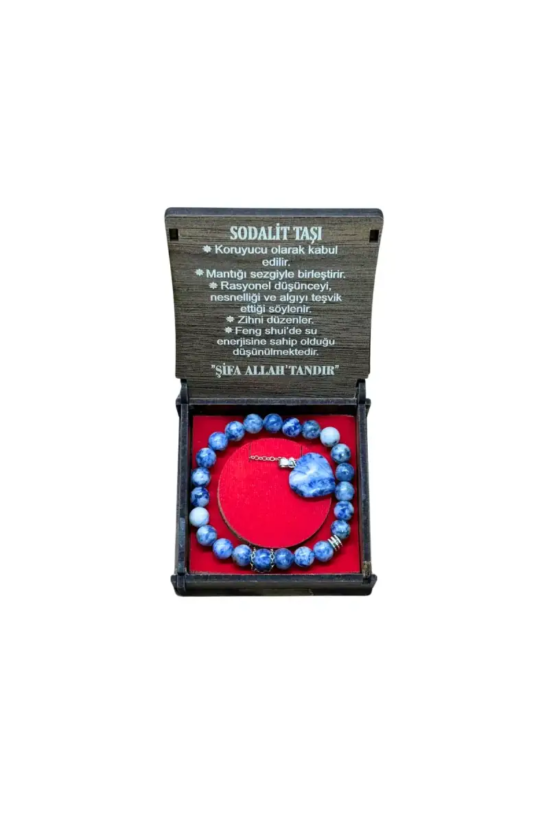 Sodalit Taşı Kolye & Bileklik Set - 1