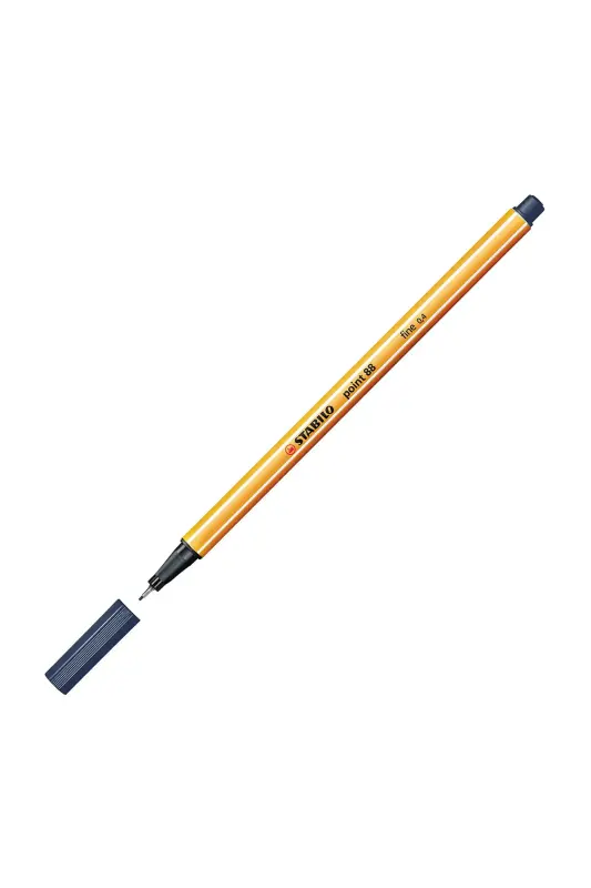 Stabilo 88 Point Keçe Uçlu Kalem Mavi Siyah - Stabilo