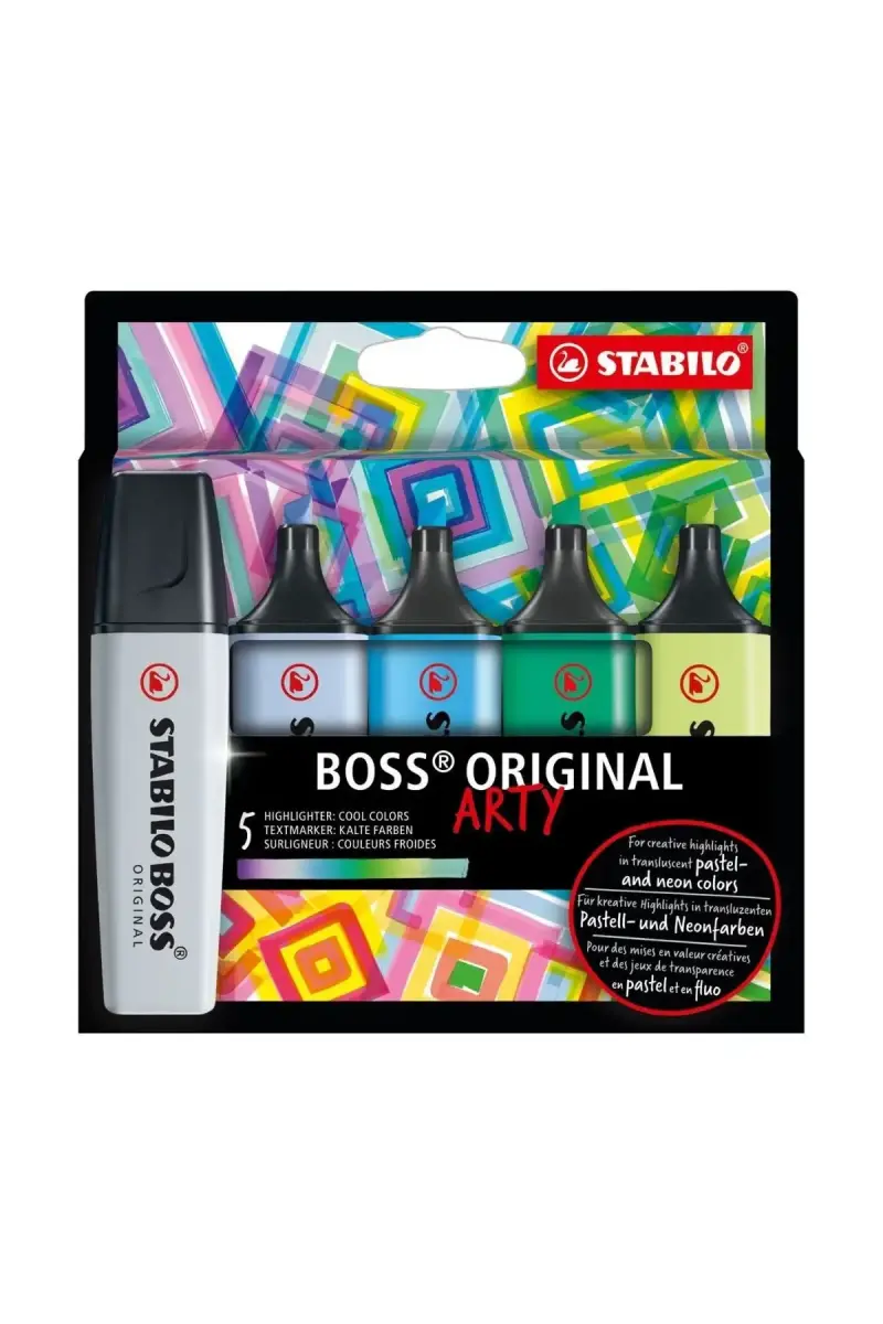 Stabilo Boss Arty Fosforlu Kalem Soğuk Renkler 5 Li - 1