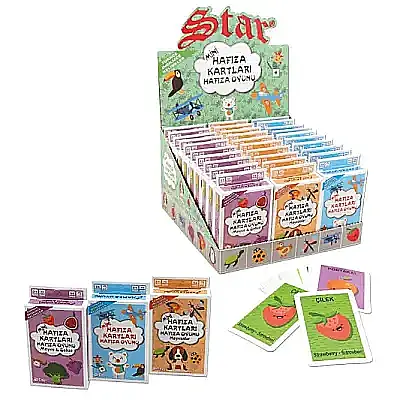 Star Mini Hafıza Oyun Kartları Hayvanlar - 1