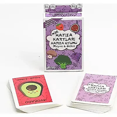 Star Mini Hafıza Oyun Kartları Meyve ve Sebzeler - Star