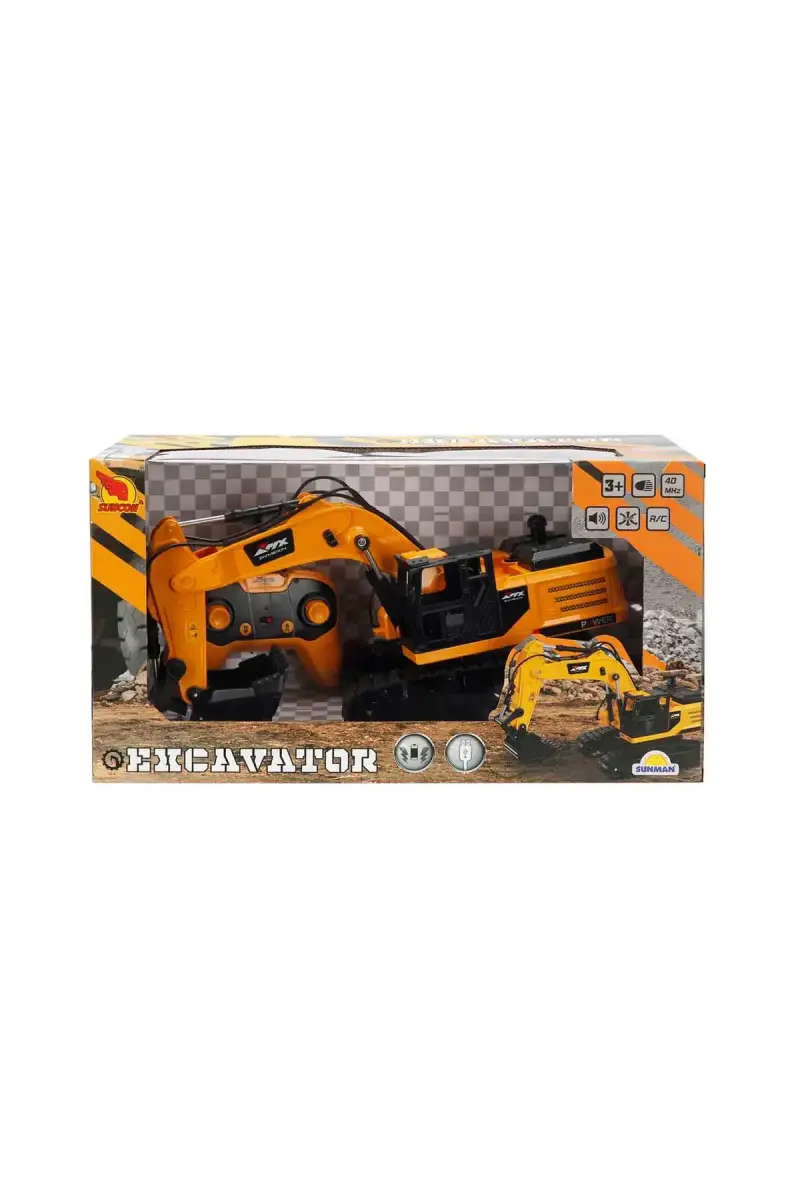 Suncon Işıklı USB Şarjlı Uzaktan Kumandalı Ekskavatör 40 cm - 1