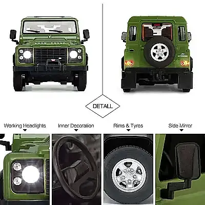 Sunman Land Rover Defender Uzaktan Kumandalı Işıklı Araba 1:14 - 4